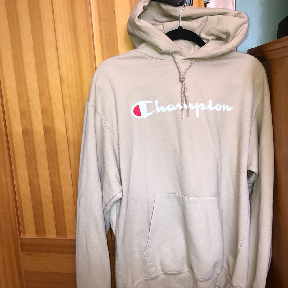 Tan champion hoodie!
